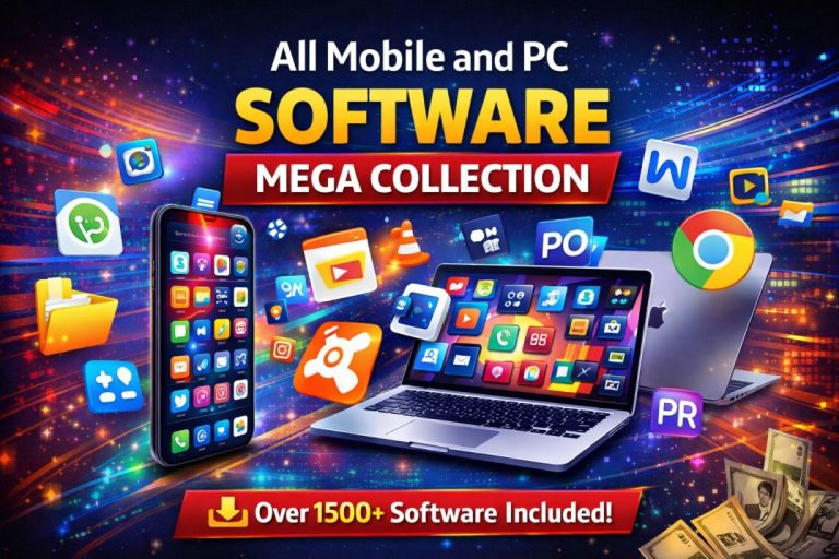 All-in-one software collection on display