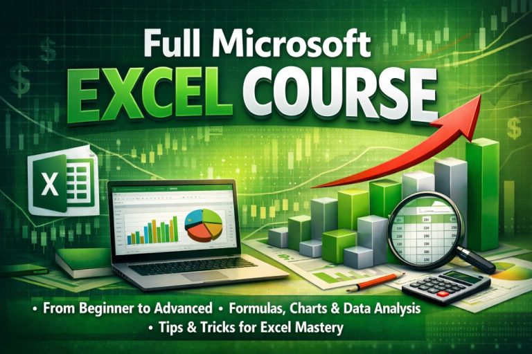 Microsoft Excel course promotion graphic