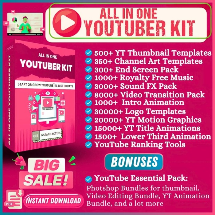 YouTube Content Creator Assets Bundle