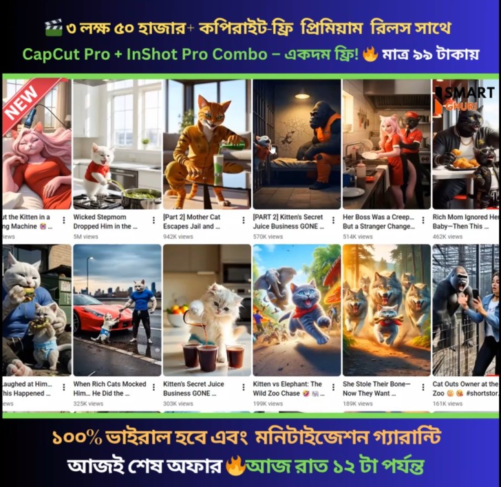 ৩ লাখ ৫০ হাজার Premium Reels Bundle